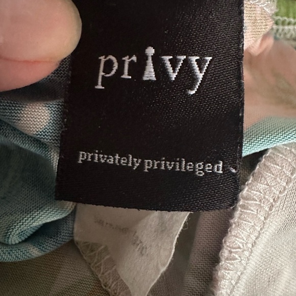 Privy Tropical Floral Print with Tie Front Body Con dress in blues & greens-XS - Picture 11 of 13